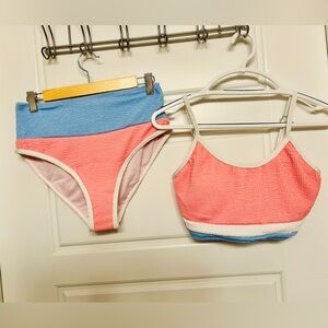 *BRAND NEW * Pink Lily Pink and Blue Bikini Set